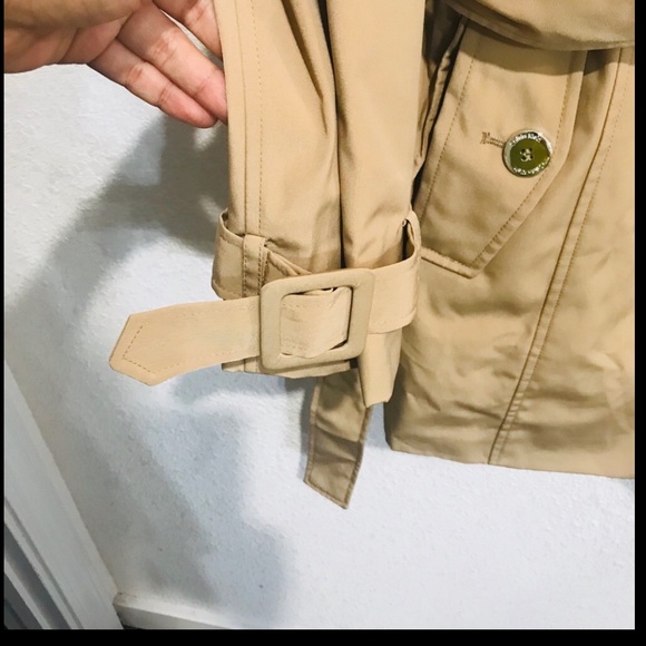 ⭐️🌟Calvin Klein Coat - Double-Breasted Belted Trench Sz XS - Picture 7 of 11